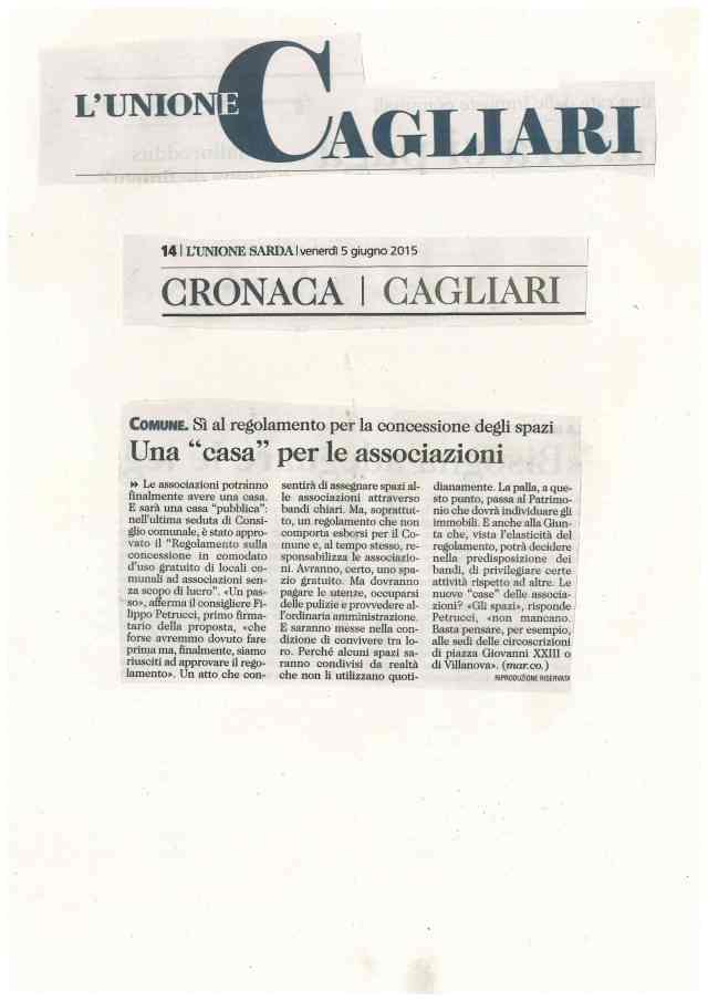 UNIONE SARDA 5 GIUGNO 2015